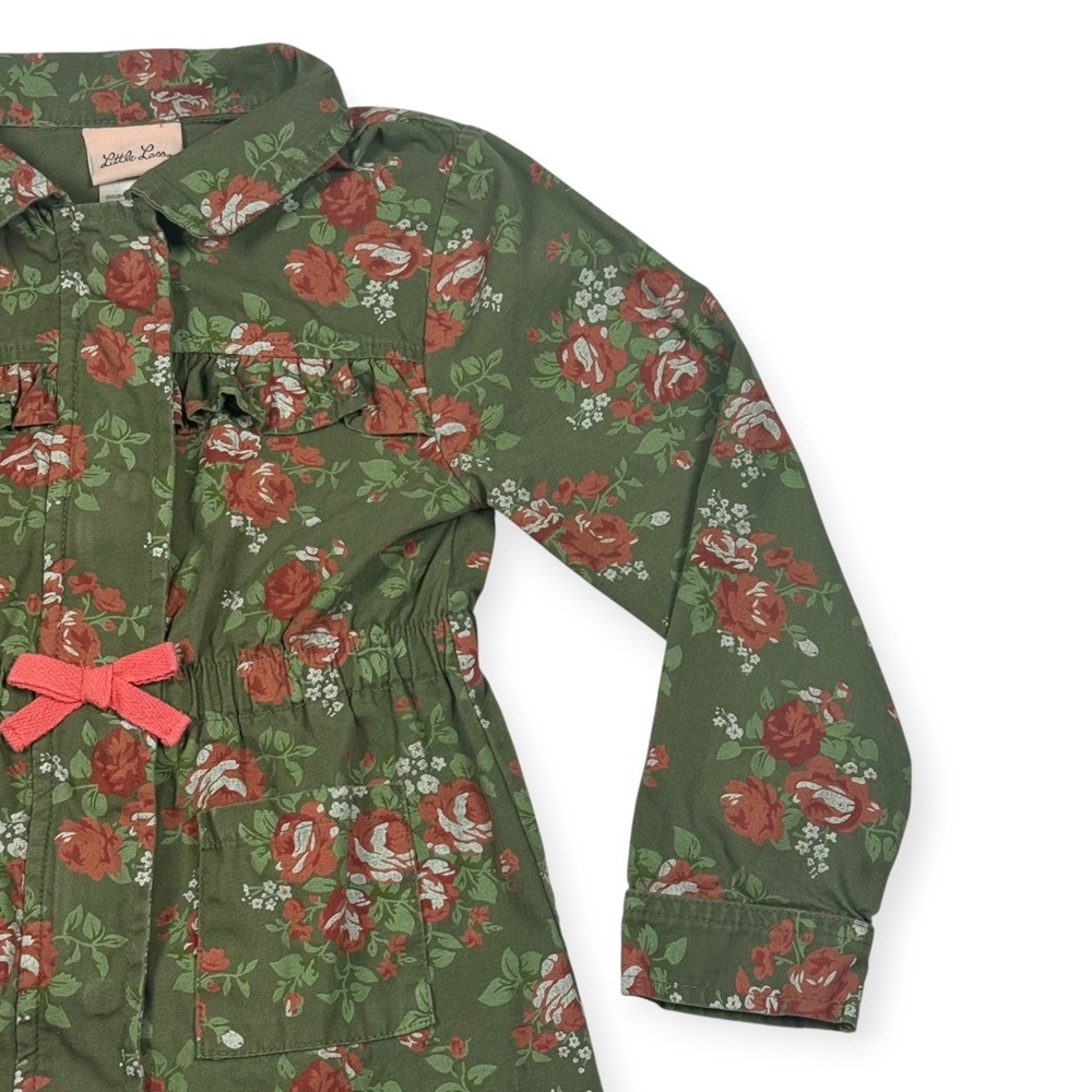Little Lass Floral Jacket Green - Picture 2 of 6